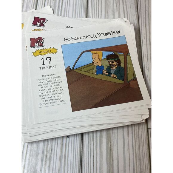 Beavis and Butthead This Sucks Change It 1999 At a Glance Calendar Pages Project - Picture 6 of 7